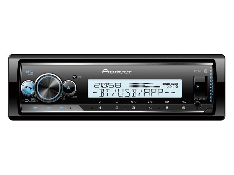 Pioneer MVH-MS510BT autórádió, kék