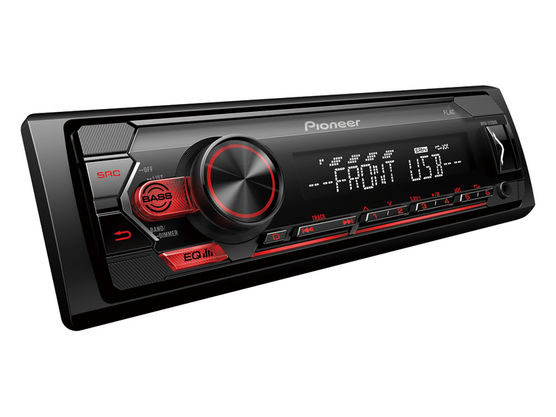 Pioneer MVH-S120UB auto radio, crveni