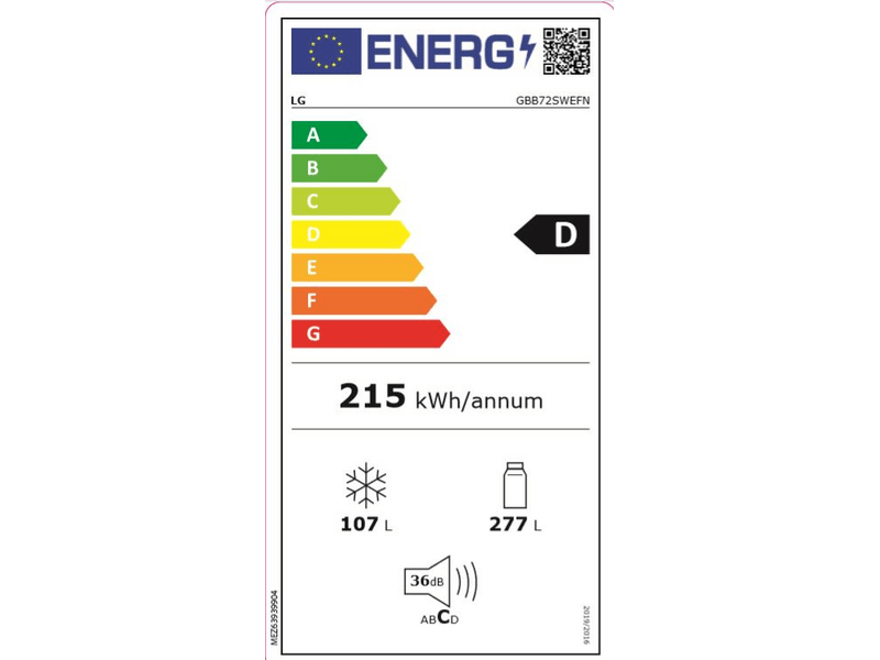 LG GBB72SWEFN Alulfagyasztós hűtőszekrény