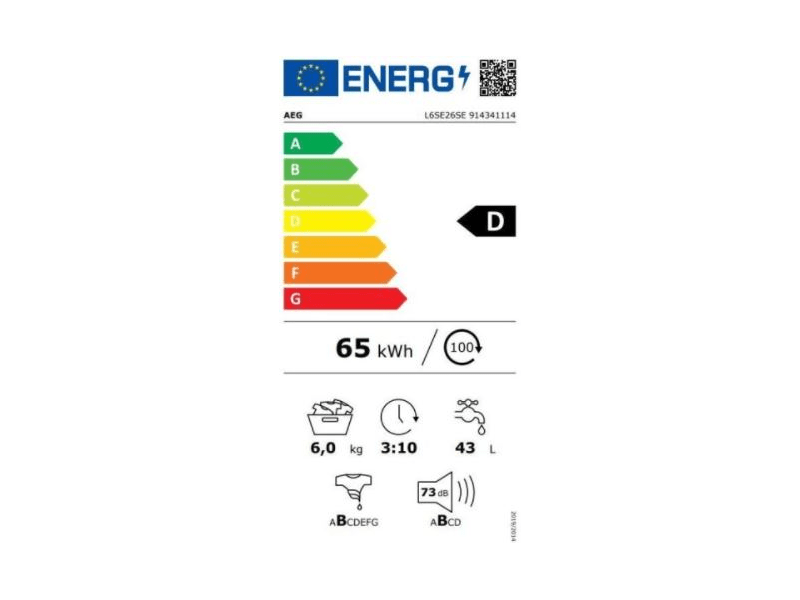 AEG L6SE26SE Keskeny elöltöltős mosógép, 6 kg, 1200 f/p, inverter motor