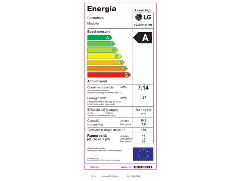 LG F4DV910H2S Mosó- és szárítógép