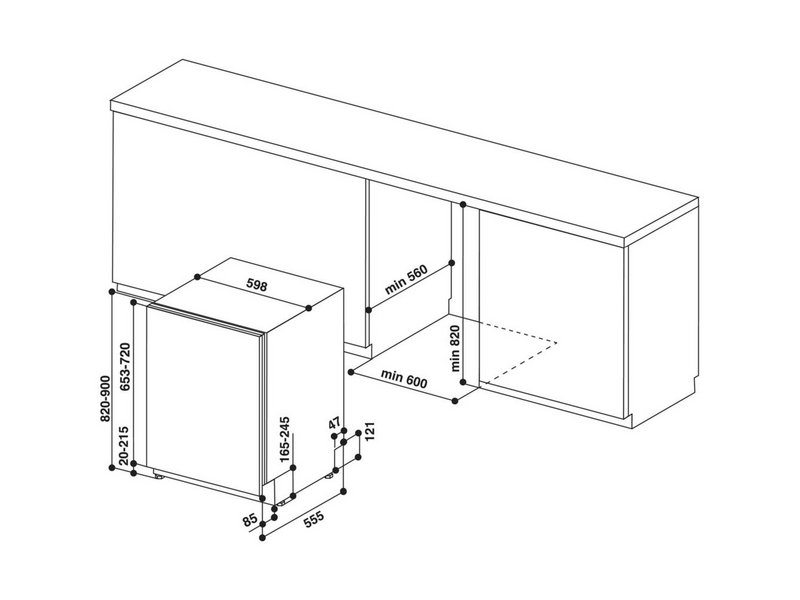 Whirlpool WIO 3O540 PELG Beépíthető mosogatógép