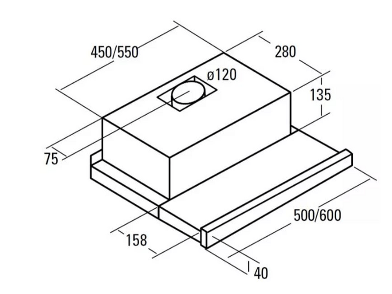 Cata TF5060X/L Teleszkópos páraelszívó