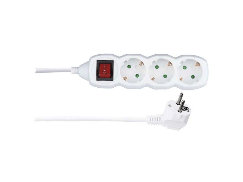 Home NV3K10/WH/1.5 Hálózati elosztó, kapcsolós