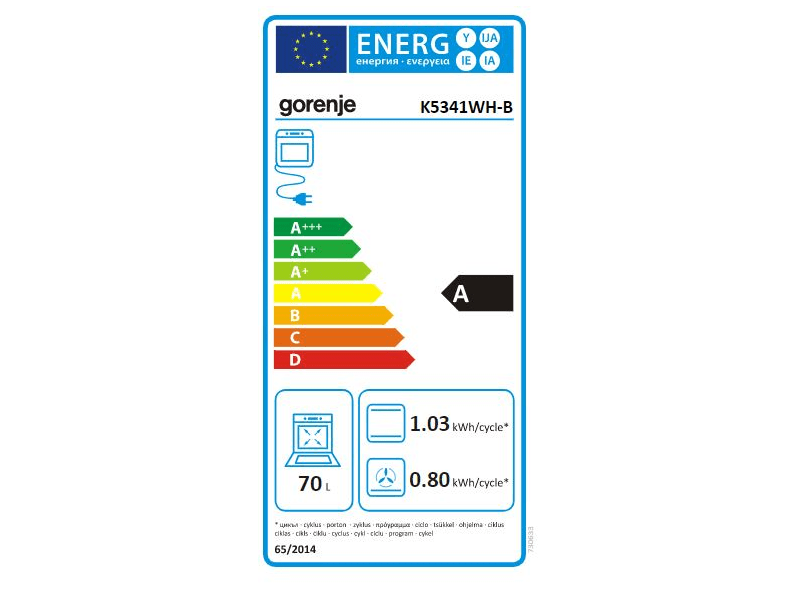 GORENJE K5341WH-B Kombinált tűzhely