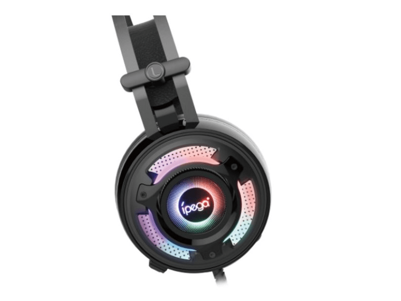 iPega PG-R008 RGB Gaming fejhallgató, mikrofonnal, fekete