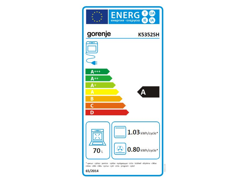 GORENJE K5352SH Kombinált tűzhely