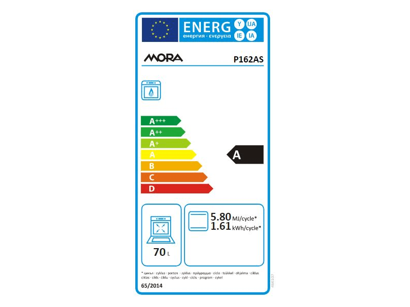 MORA P162AS Gáztűzhely