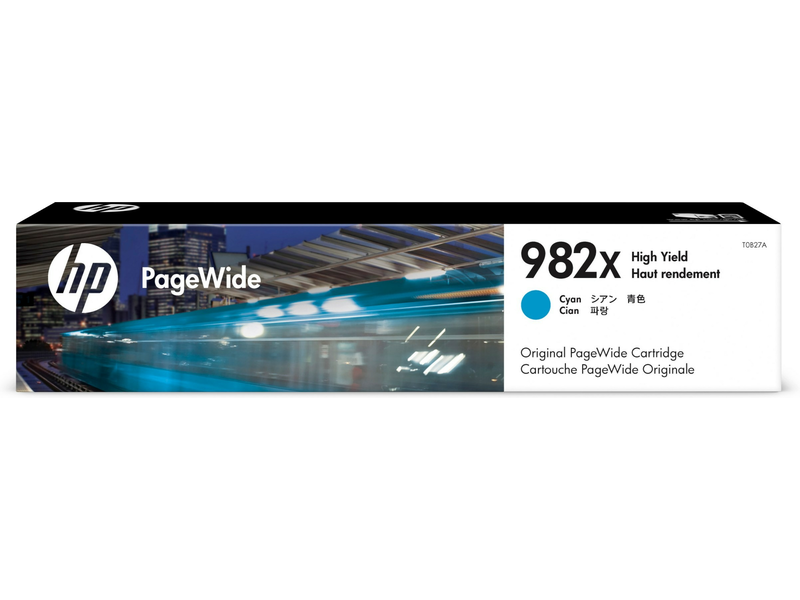 HP T0B27A (982X) PageWide Tintapatron, ciánkék