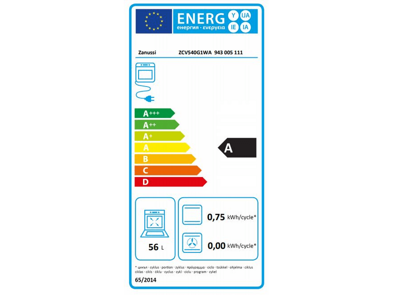 Zanussi ZCV540G1WA Kerámialapos tűzhely