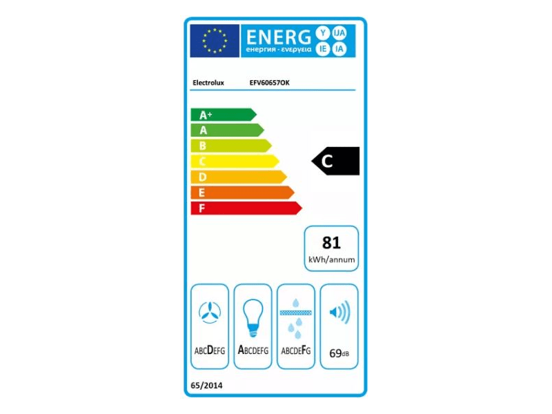 Electrolux EFV60657OK Kürtős páraelszívó, 3 fokozat, 60 cm