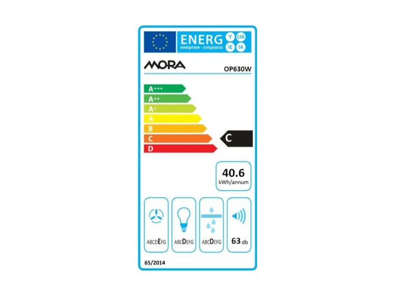 Mora OP630W Hagyományos páraelszívó, Fehér
