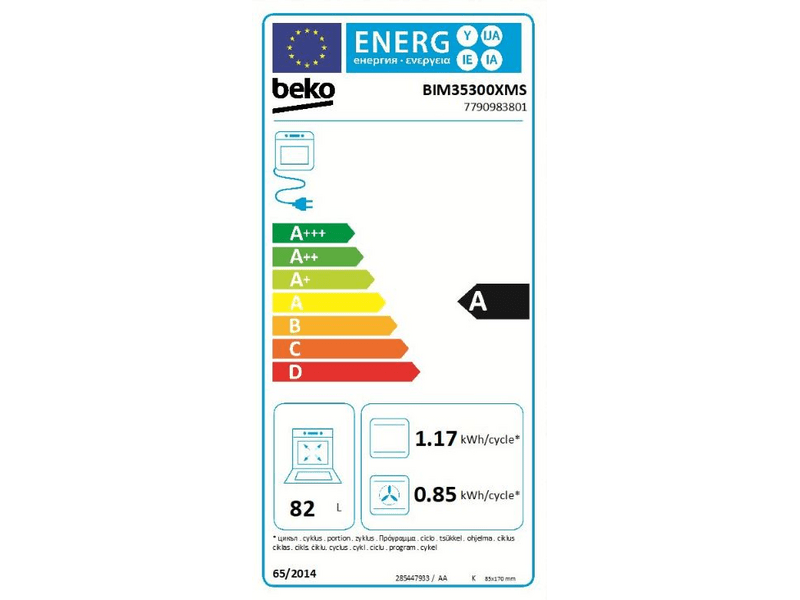 BEKO BIM35300XMS Beépíthető sütő