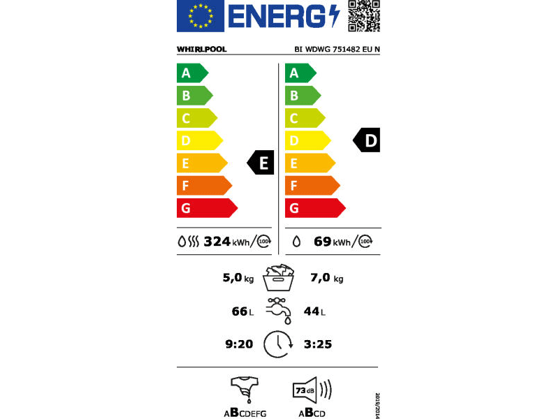 Whirlpool BI WDWG 751482 EU N beépíthető mosó-szárítógép