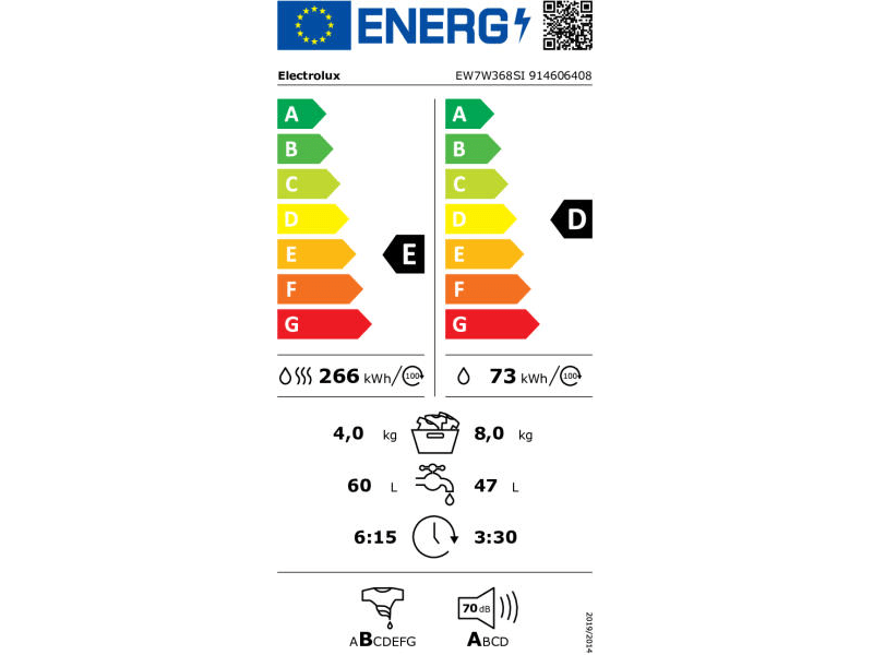 Electrolux EW7W368SI Ugradbena perilica-sušilica