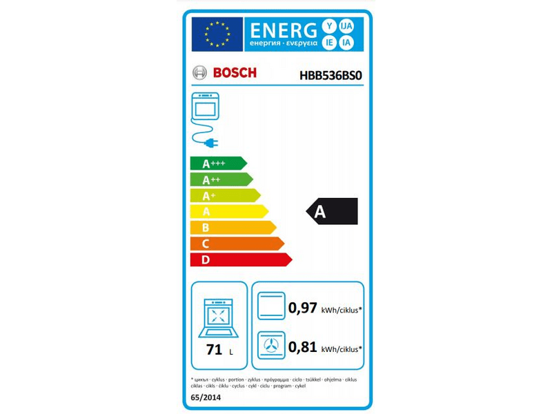 Bosch HBB536BS0 Ugradbena pećnica