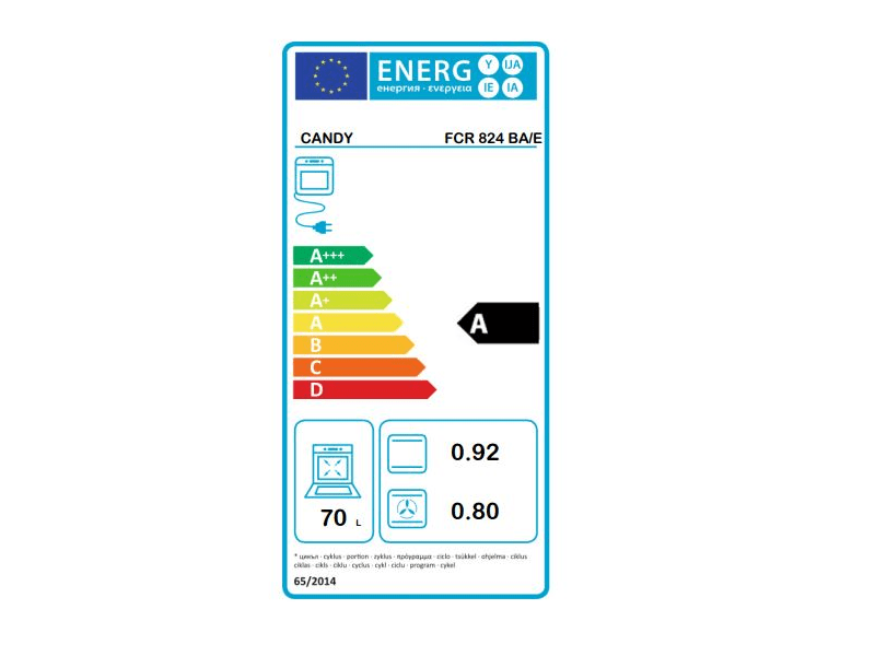 CANDY FCR 824 BA Beépíthető sütő