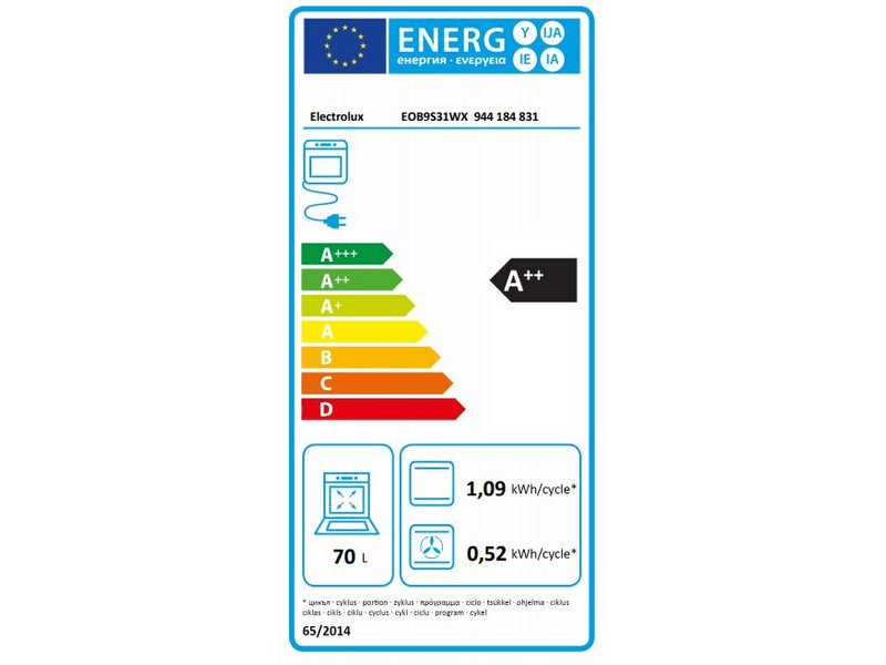 Electrolux EOB9S31WX Beépíthető gőzsütő