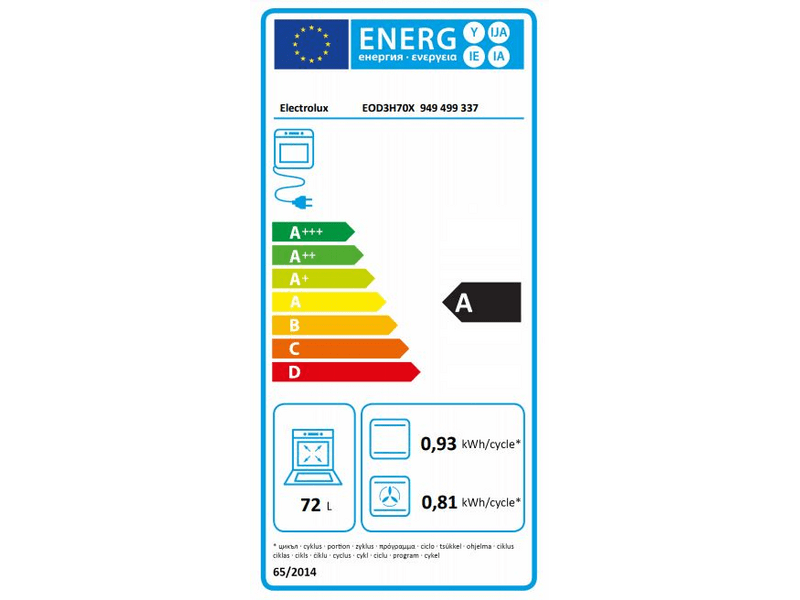 Electrolux EOD3H70X Beépíthető sütő