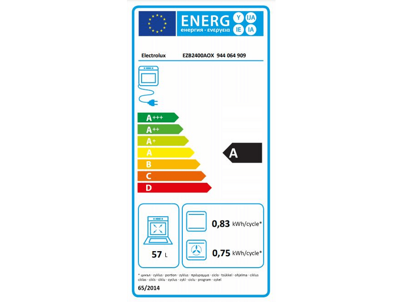 Electrolux EZB2400AOX Beépíthető sütő, LED kijelző