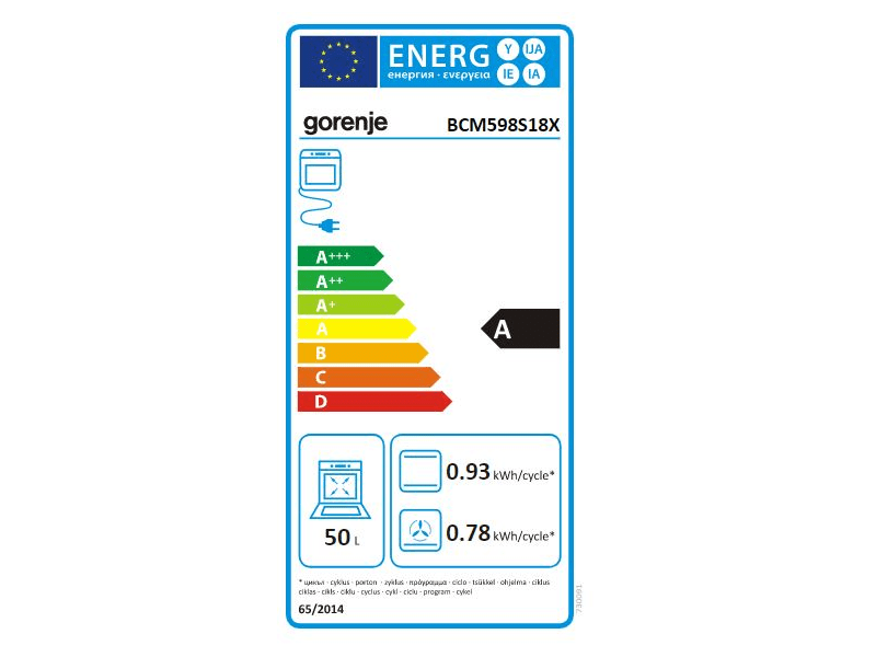 Gorenje BCM598S18X Beépíthető kombinált sütő-mikrohullámú sütő