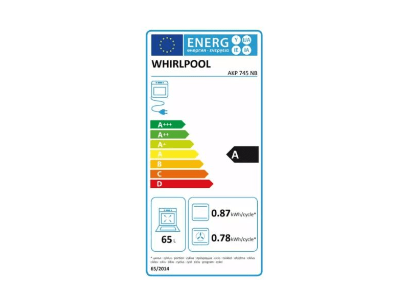 WHIRLPOOL AKP 745 NB Beépíthető sütő
