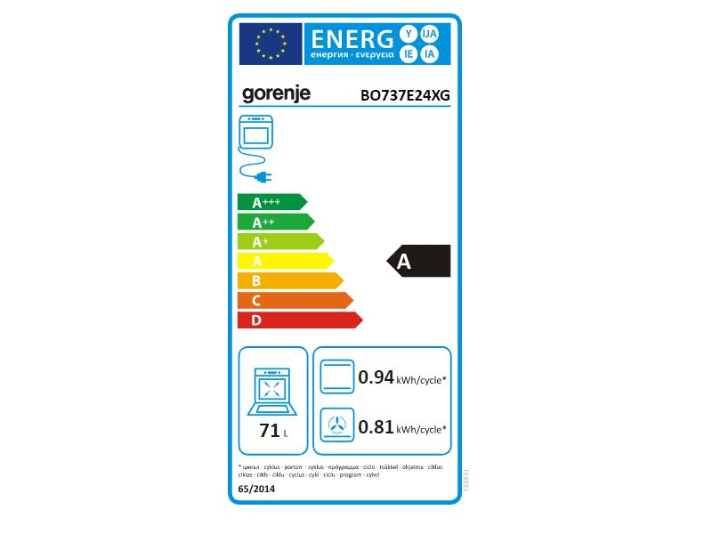 GORENJE BO737E24X Beépíthető sütő