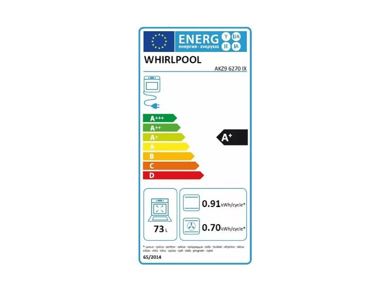 Whirlpool AKZ9 6270IX Beépíthető sütő