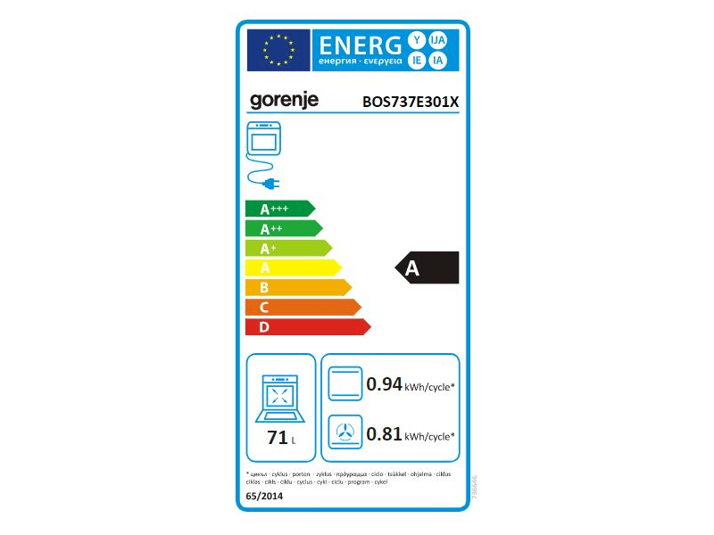 Gorenje BOS737E301X Beépíthető sütő