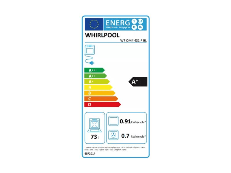 Whirlpool W7OM4 4S1P BL Beépíthető sütő