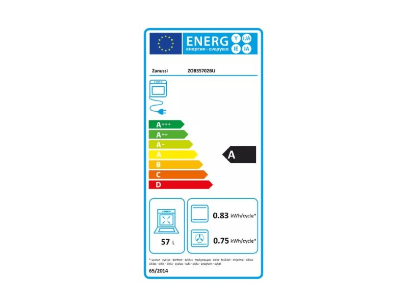 Zanussi ZOB35702BU Fekete beépíthető sütő