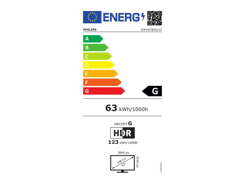 Philips 43PUS7855/12 4K Ultra HD LED Smart Tv