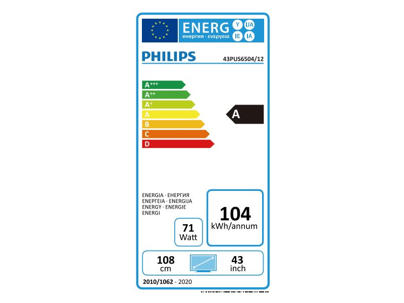 PHILIPS 43PUS6504/12 4K Ultra HD Smart LED Tv
