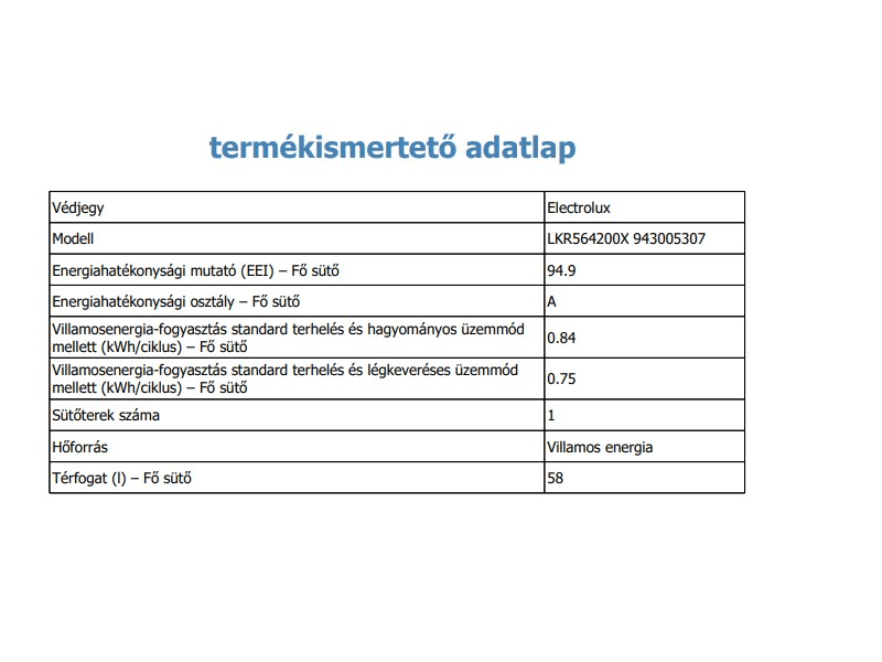 Electrolux LKR564200X PlusSteam Kerámia lapos tűzhely gőzfunkcióval