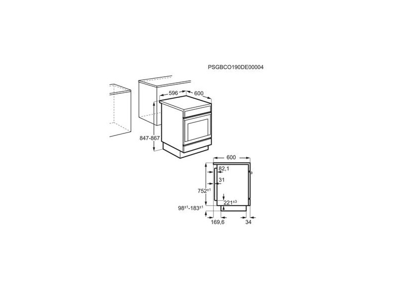 Electrolux LKR64020AW Kerámialapos tűzhely