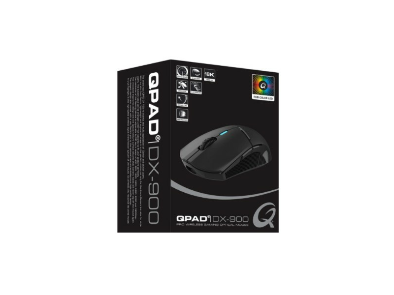 Qpad DX900 Pro Gaming vezeték nélküli optikai egér