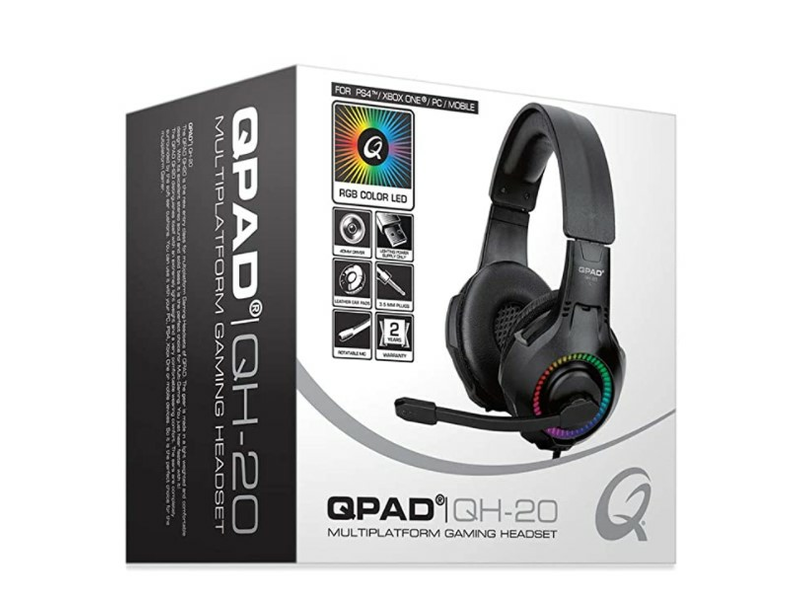 Qpad QH20 - RGB sztereó gaming fejhallgató