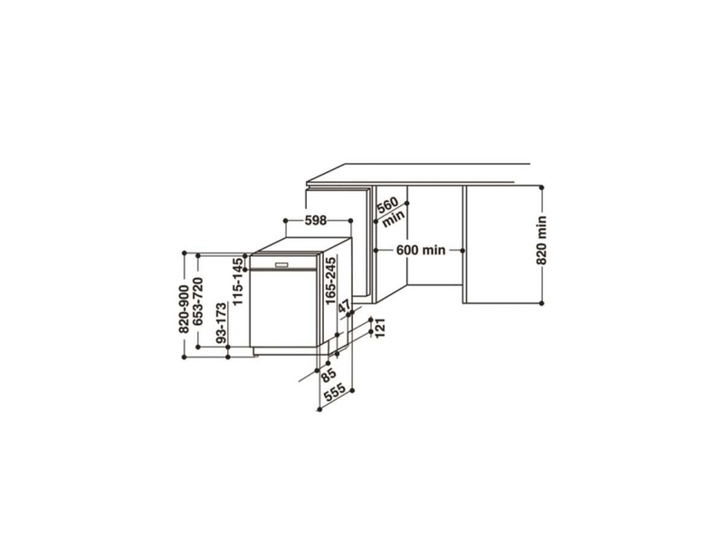 Whirlpool WBO 3T133 PF X Beépíthető mosogatógép