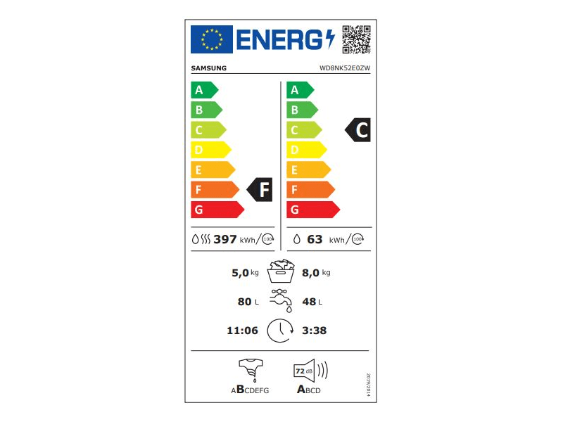 Samsung WD8NK52E0ZW/LE Mosó- és szárítógép