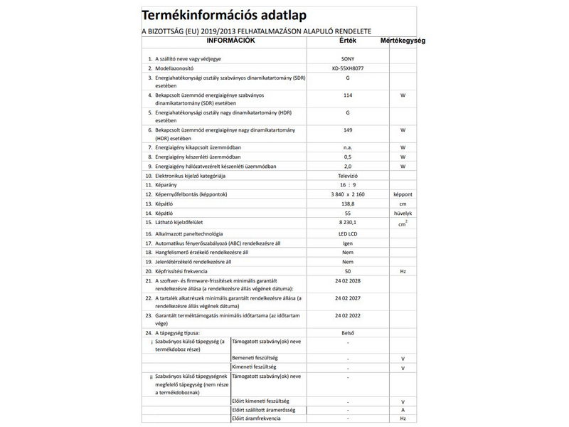 Sony KD-55XH8077SAEP 4K Ultra HD LED Smart Tv