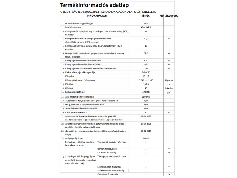 Sony KD-43X81JAEP 43