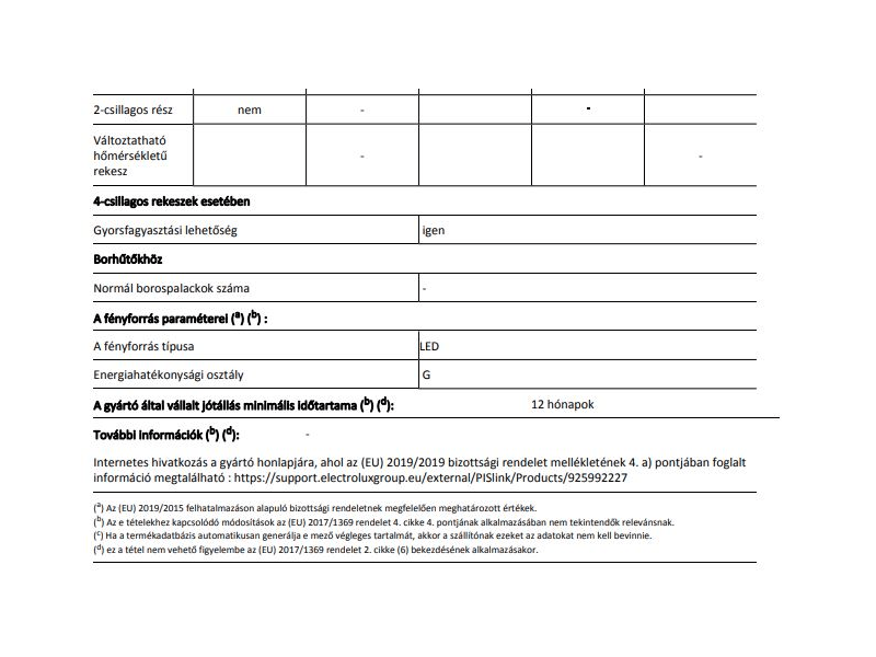 Electrolux LTB1AE24U0 Felülfagyasztós kombinált hűtőszekrény