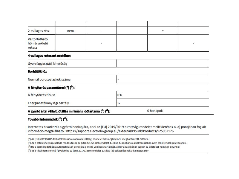 Electrolux LRS1DF39W Hűtőszekrény, 185 cm