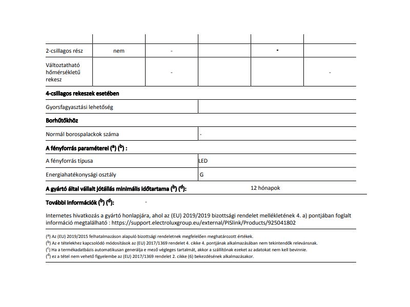 Electrolux LRB2DF32W Egyajtós hűtőszekrény