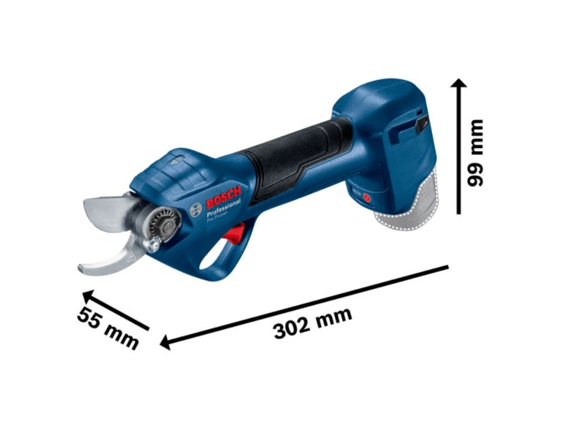 Bosch Pro Pruner Akkus metszőolló, 2x3Ah+töltő (06019K1021)