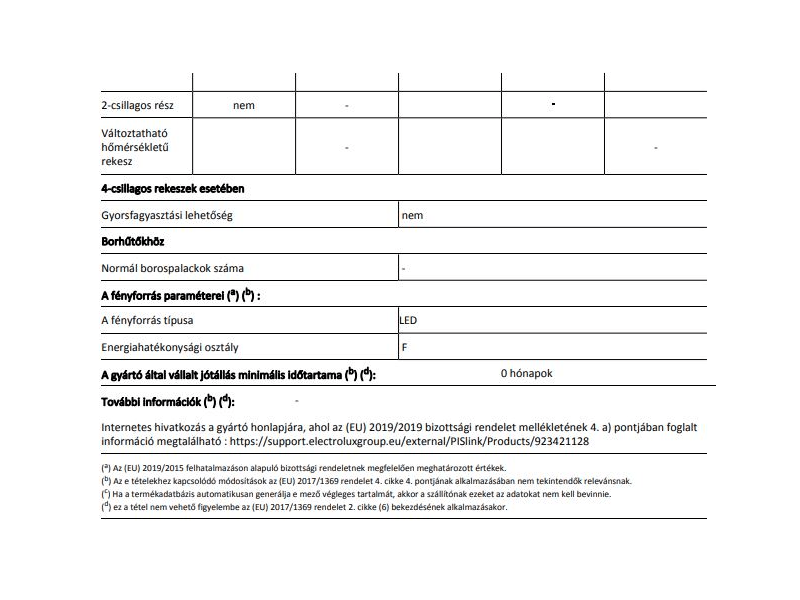 Electrolux LRT5MF38W0 Egyajtós hűtőszekrény