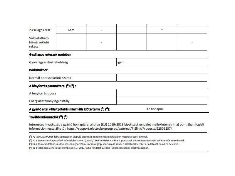 Electrolux LUS1AF28W Fagyasztószekrény, 245 l, 185 cm