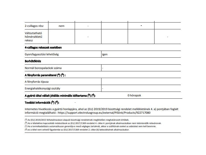 Electrolux LUT5NF28U0 Fagyasztószekrény