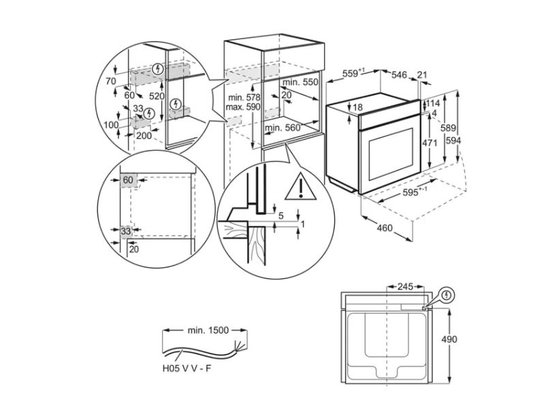 AEG BPS351160M Beépíthető sütő