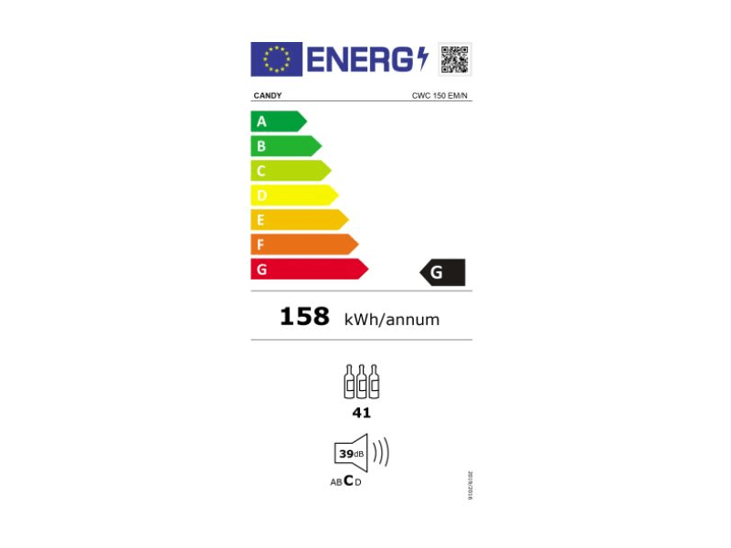 Candy DiVino CWC150EM/N Borhűtő, fekete